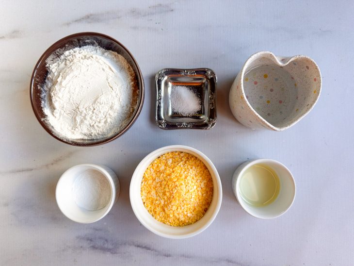 Ingredientes reunidos para o preparo da receita.