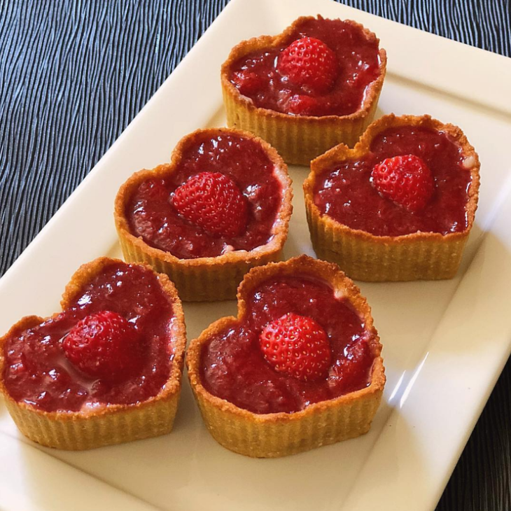Tortinha de morango fit