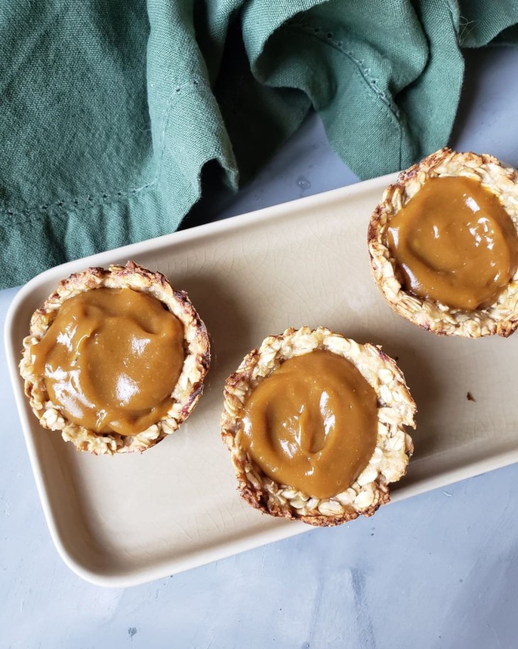 Tortinha fit com creme de laranja