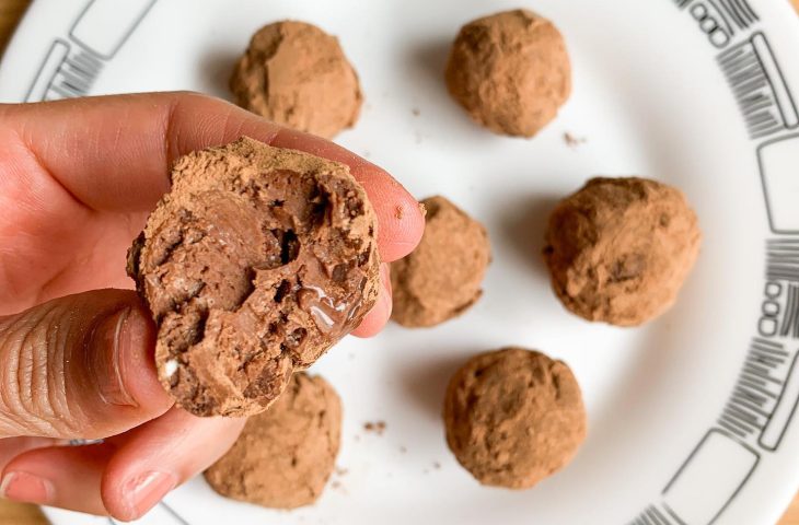 Trufa de chocolate com iogurte