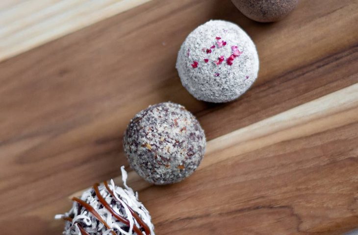 Trufas de café e caramelo