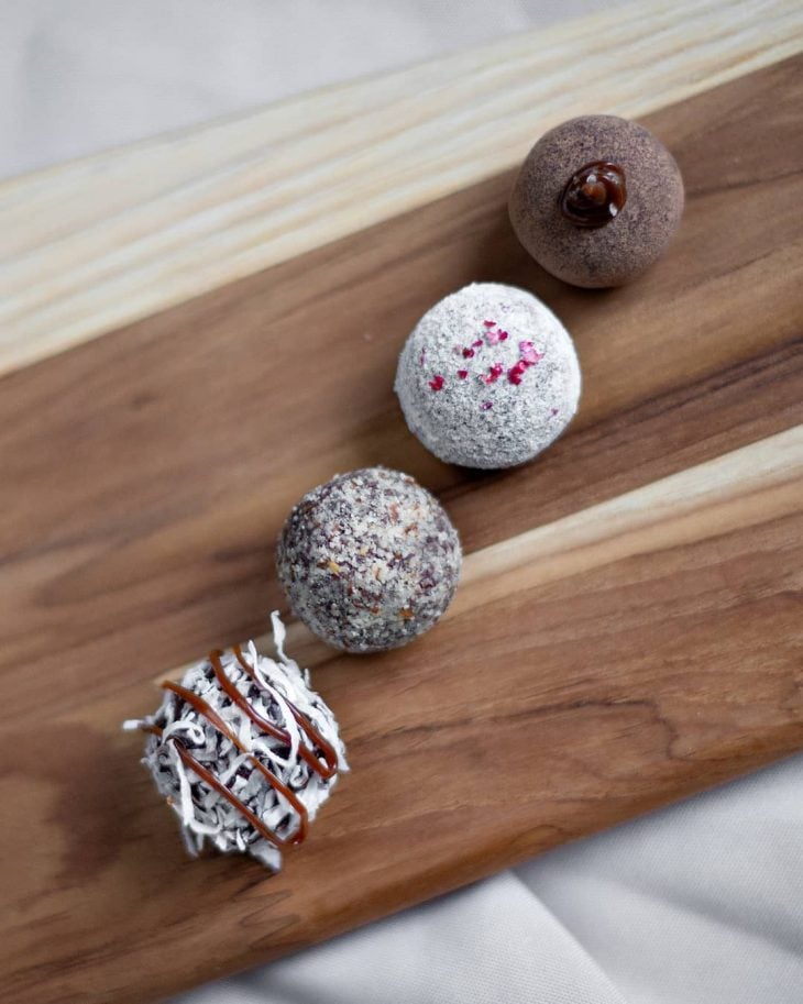 Trufas de café e caramelo