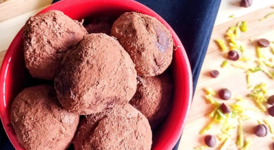 Trufas de chocolate com laranja