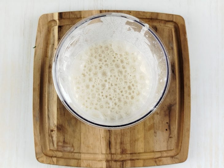 Mistura pronta na tigela.