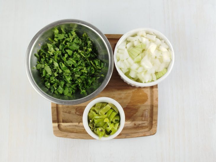 Ingredientes picados.