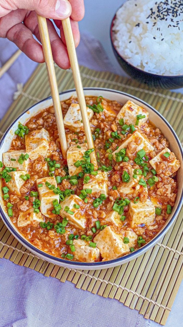 Ensopado de tofu apimentado