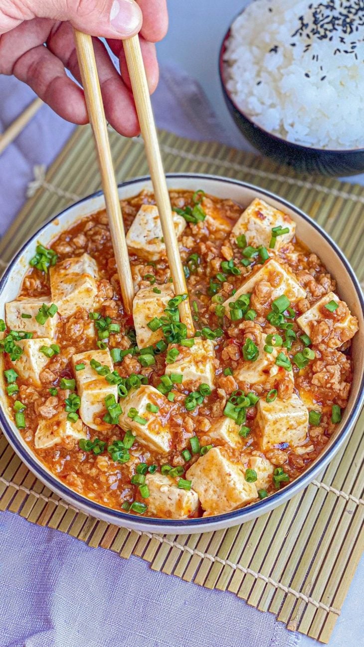 Ensopado de tofu apimentado