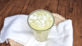 Vitamina de abacate com leite em pó