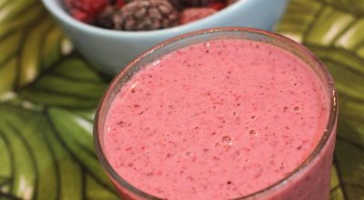 Vitamina de frutas vermelhas