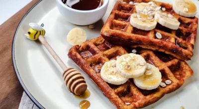 Waffle de abóbora assada