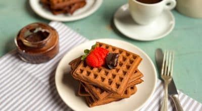 Waffle de chocolate