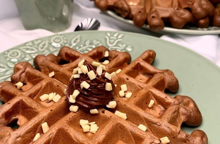 Waffle de chocolate