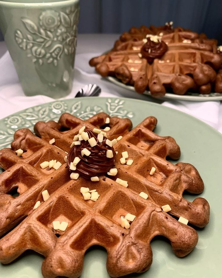 Waffle de chocolate