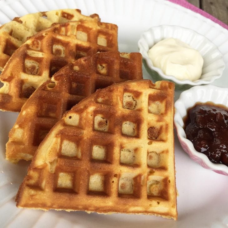 Waffle de fubá