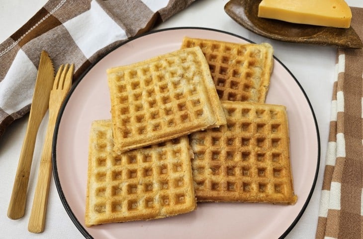 Waffle de pão de queijo