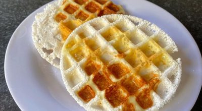 Waffle de tapioca crocante