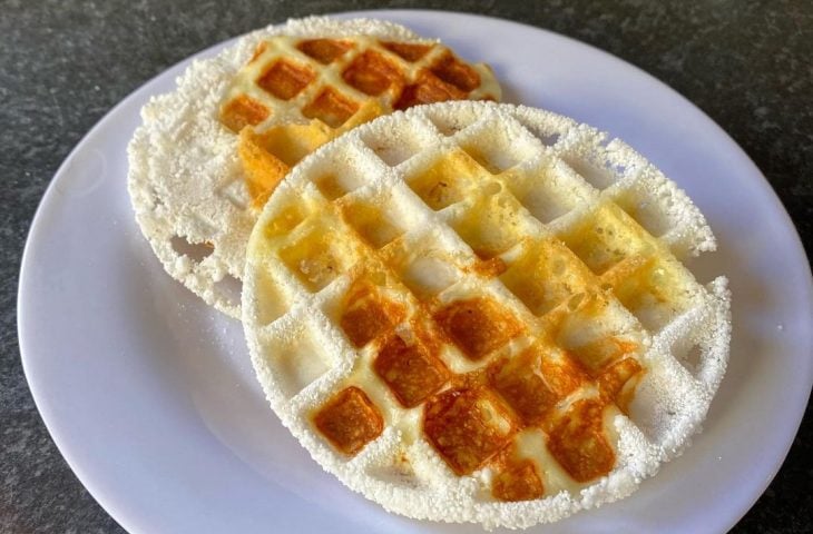 Waffle de tapioca crocante