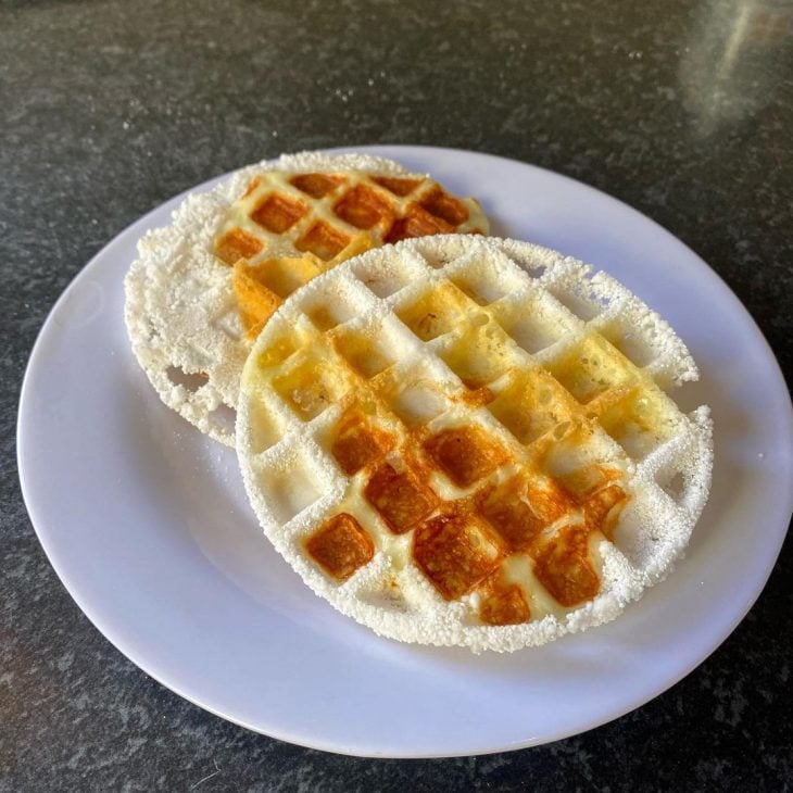 Waffle de tapioca crocante