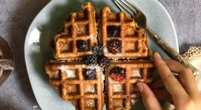 Waffle low carb de 3 ingredientes