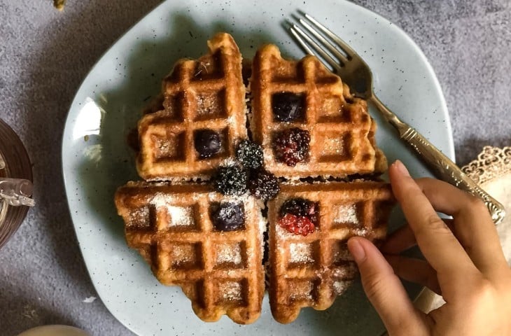 Waffle low carb de 3 ingredientes