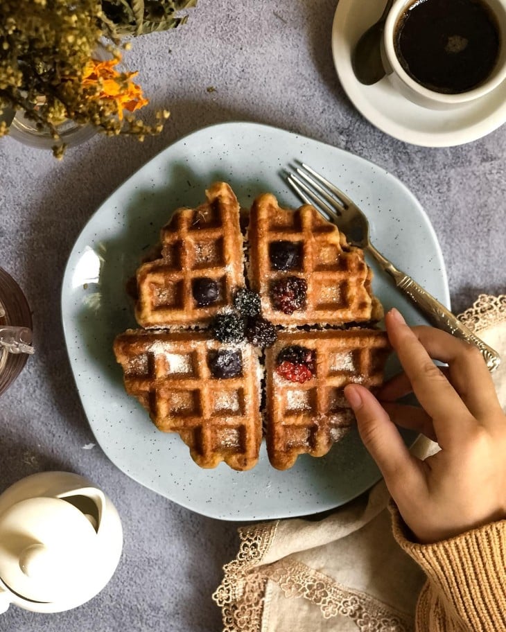 Waffle low carb de 3 ingredientes