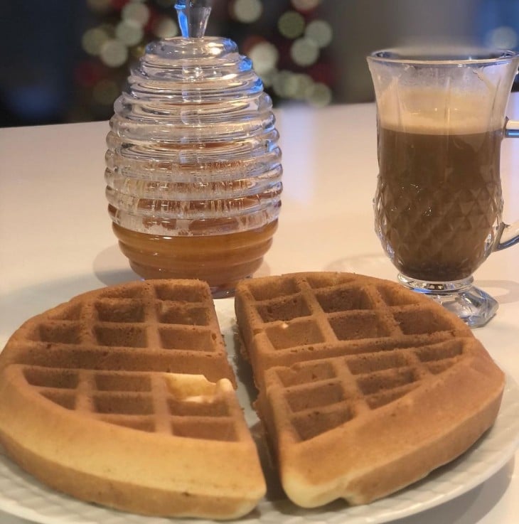 Waffle sem glúten e sem lactose