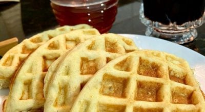 Waffles de banana sem glúten