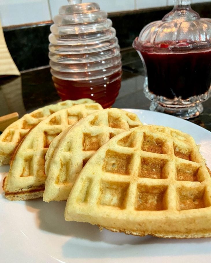 Waffles de banana sem glúten