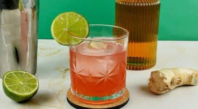 Whisky sour com gengibre