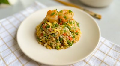 Yakimeshi de camarão