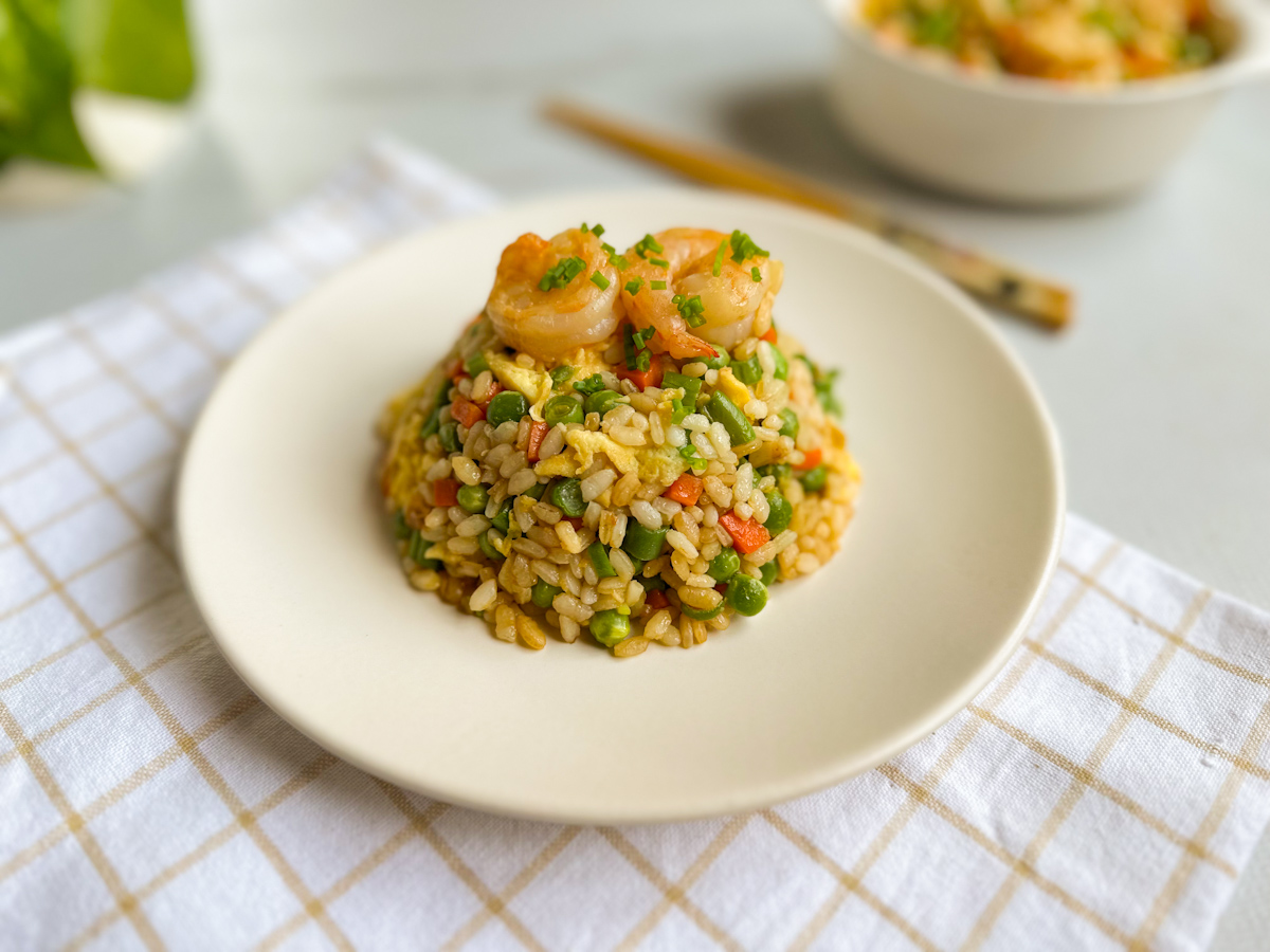 Yakimeshi de camarão